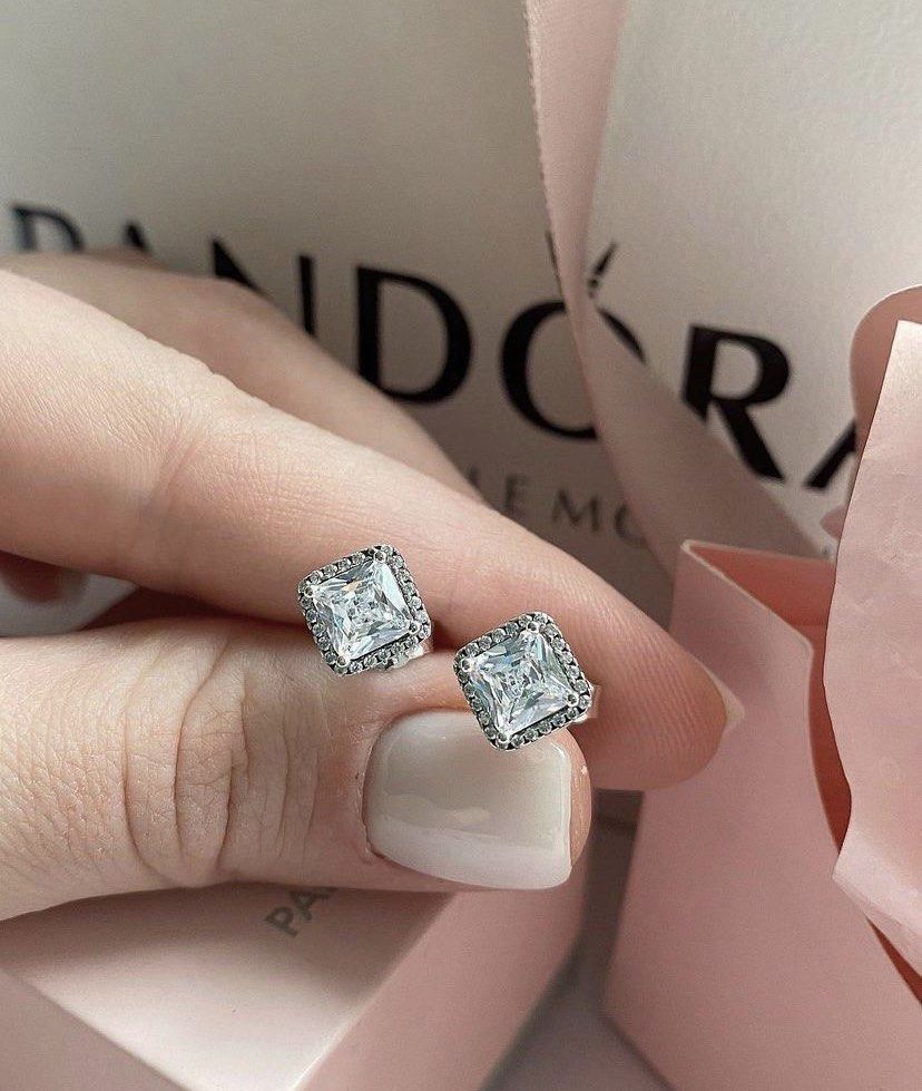 Square pandora earrings online