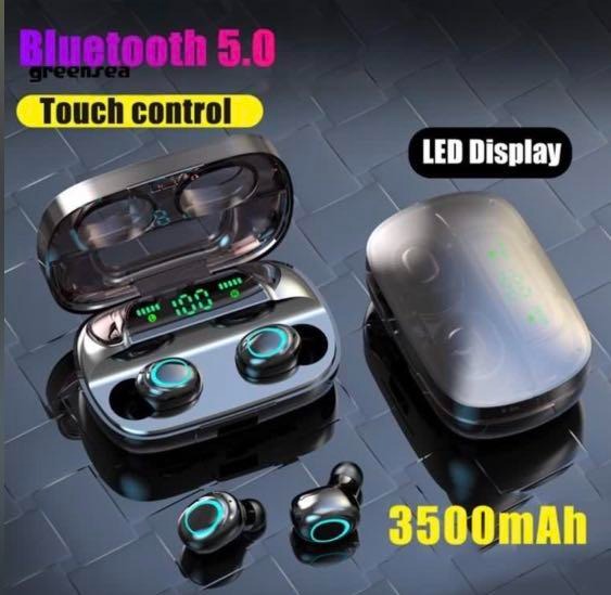 SG READY STOCK 2760 S11 TWS True Wireless Earbuds Bluetooth 5.0 Headphone 3500mAh Mobile Power for Smartphone LED Battery Display Touch Control