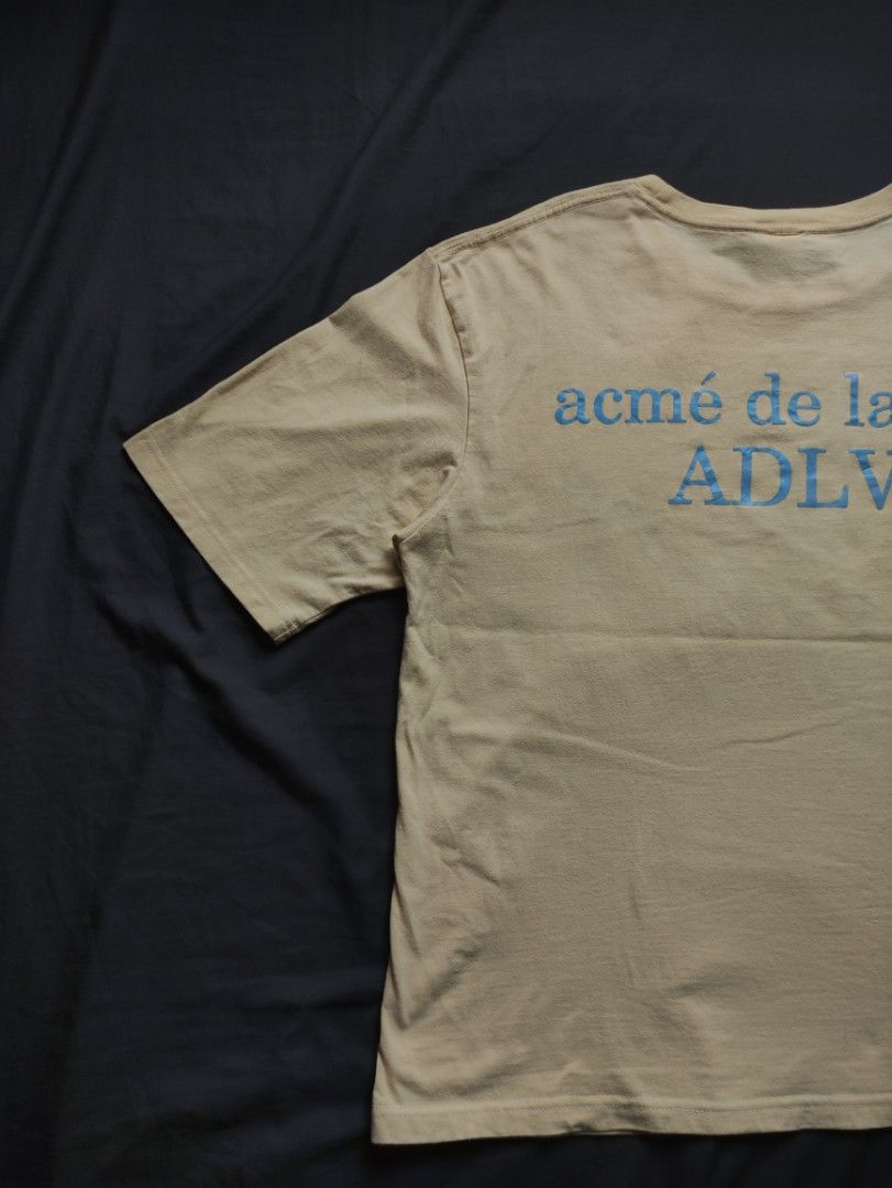ACME DE LA VIE BASIC LOGO SHIRT (ADLV) (Category: Luxury Apparel) located in Bocaue. Submitted by mosthighcollective (Listing ID 1313203779, Image 3). Description: ACME DE LA VIE BASIC LOGO SHIRT (ADLV) Size: 1 on tag (M to L boxy fit) Dimes: 22.5W 26L As new condition 800 only Bulacan location/j&t courier 📌 Dm me to avail 🤝🏻.