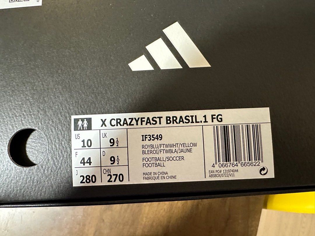 Adidas X Crazyfast .1 FG Brasil Limited Edition