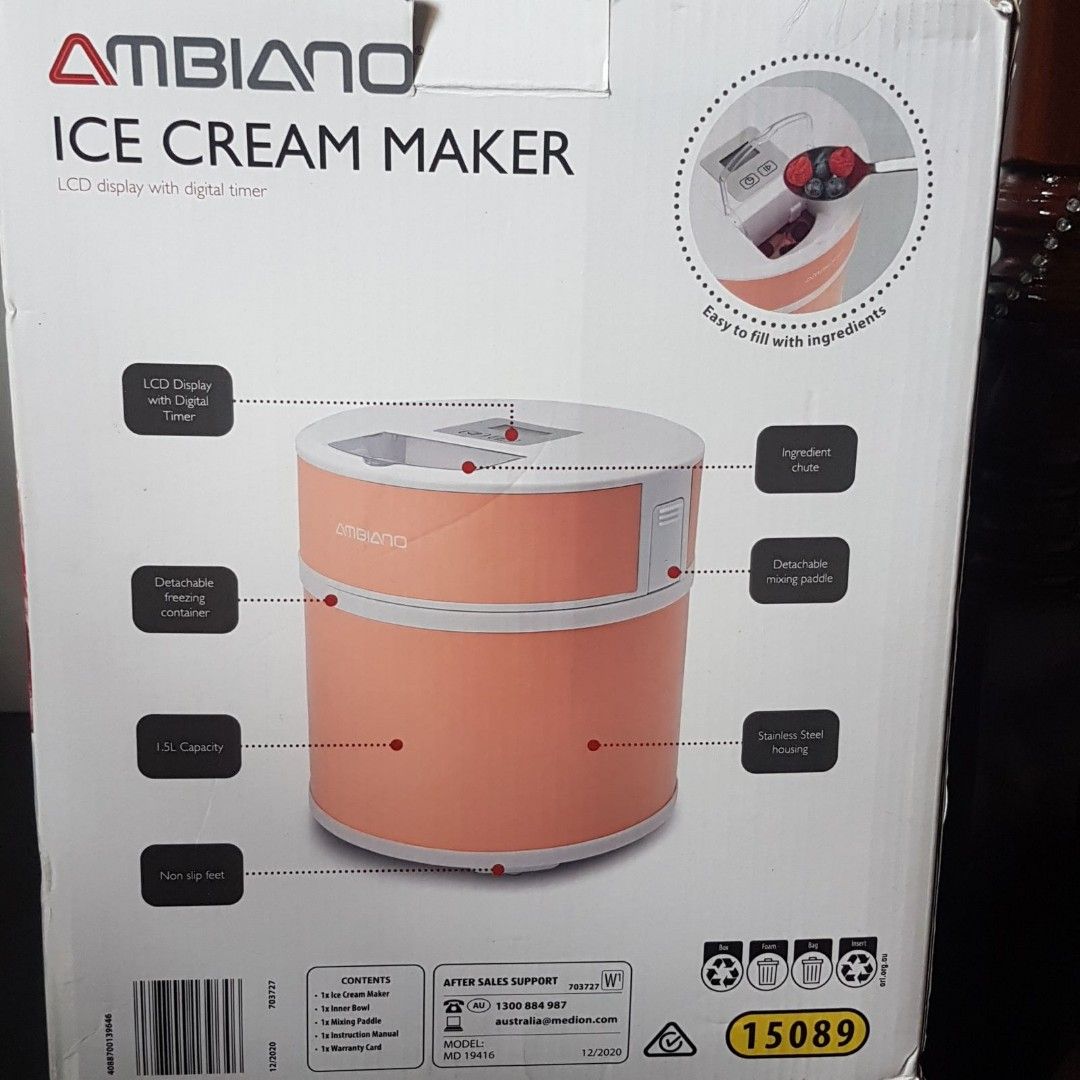 Ambiano Ice Cream Maker Machine