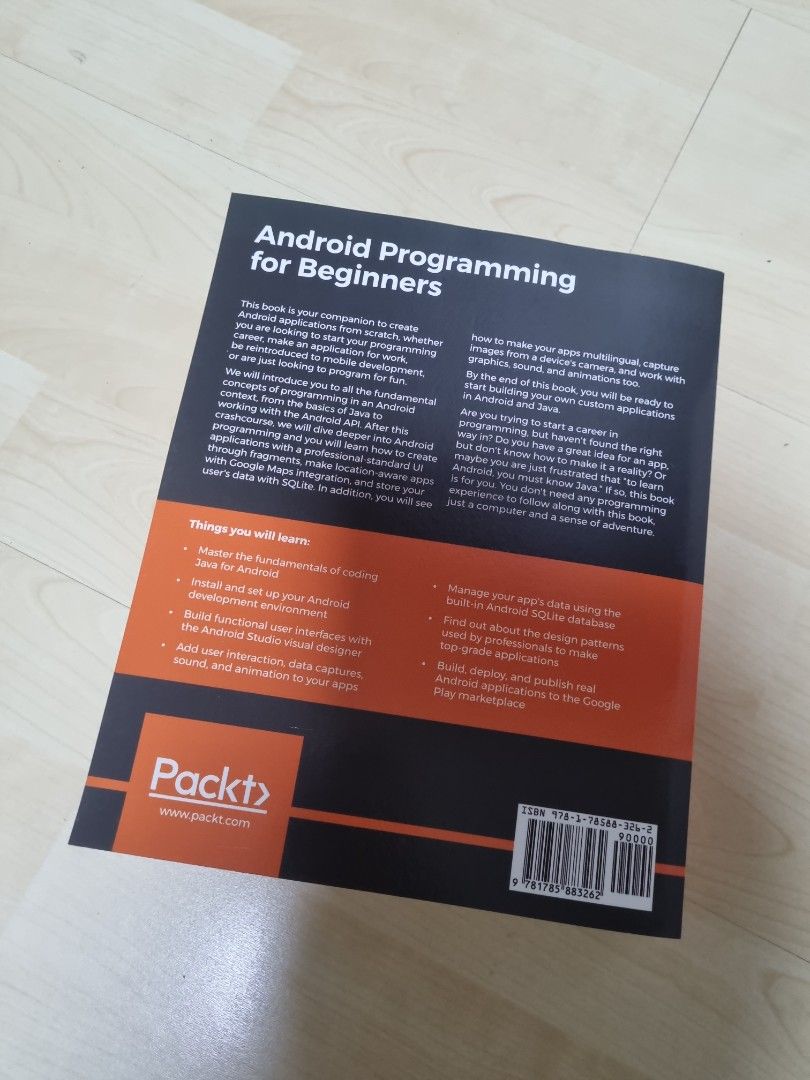 Android programming for beginners (Category: Textbooks) located in Singapore. Submitted by danderelion (Listing ID 1313073823, Image 2). Description: Never really used uni textbook many years ago.