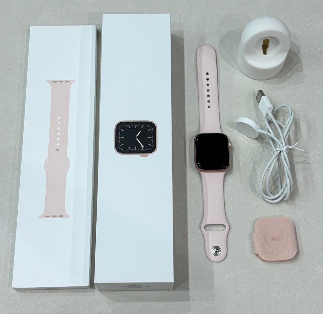 apple watch series 5 44mm gold alu pink sand sp band gps