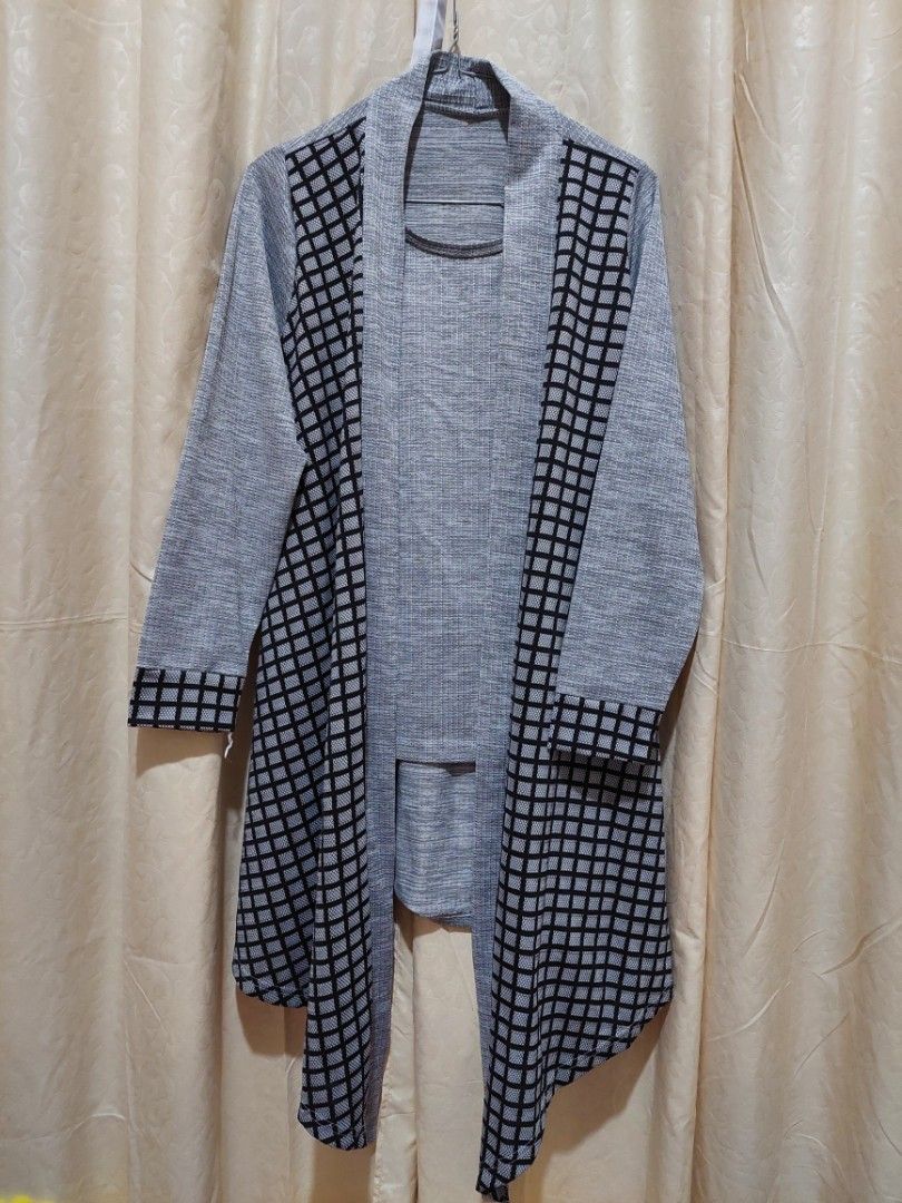 Blouse one set panjang/ atasan cardigan+dalaman/ blouse lengan