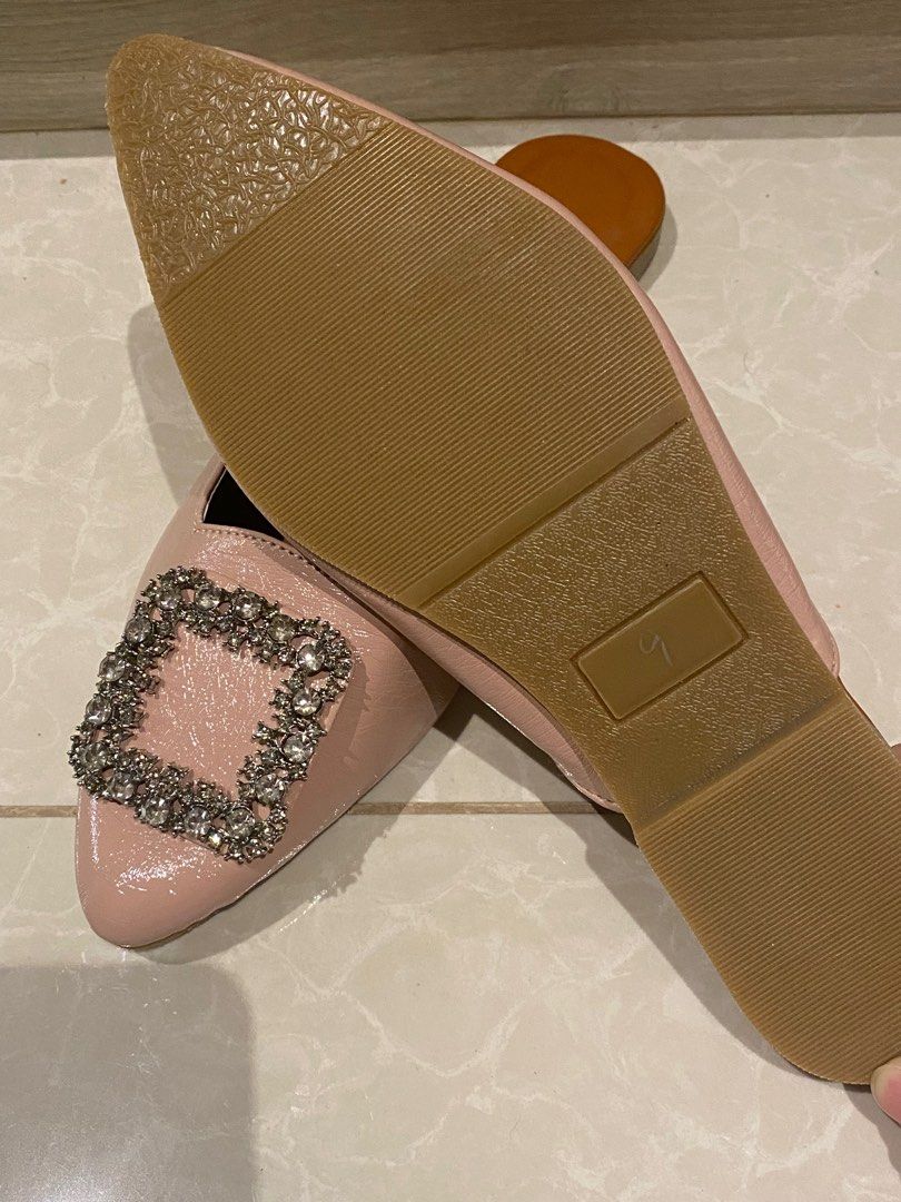 Blush Pink Embellish Slip-On Flats (Category: Flats & Sandals) located in San Juan City. Submitted by fairy00 (Listing ID 1313158047, Image 2). Description: Made in Marikina Size 9 (26cm) Brand New; No Box Looks elegant RFS: size is too big on me Location: San Juan City .