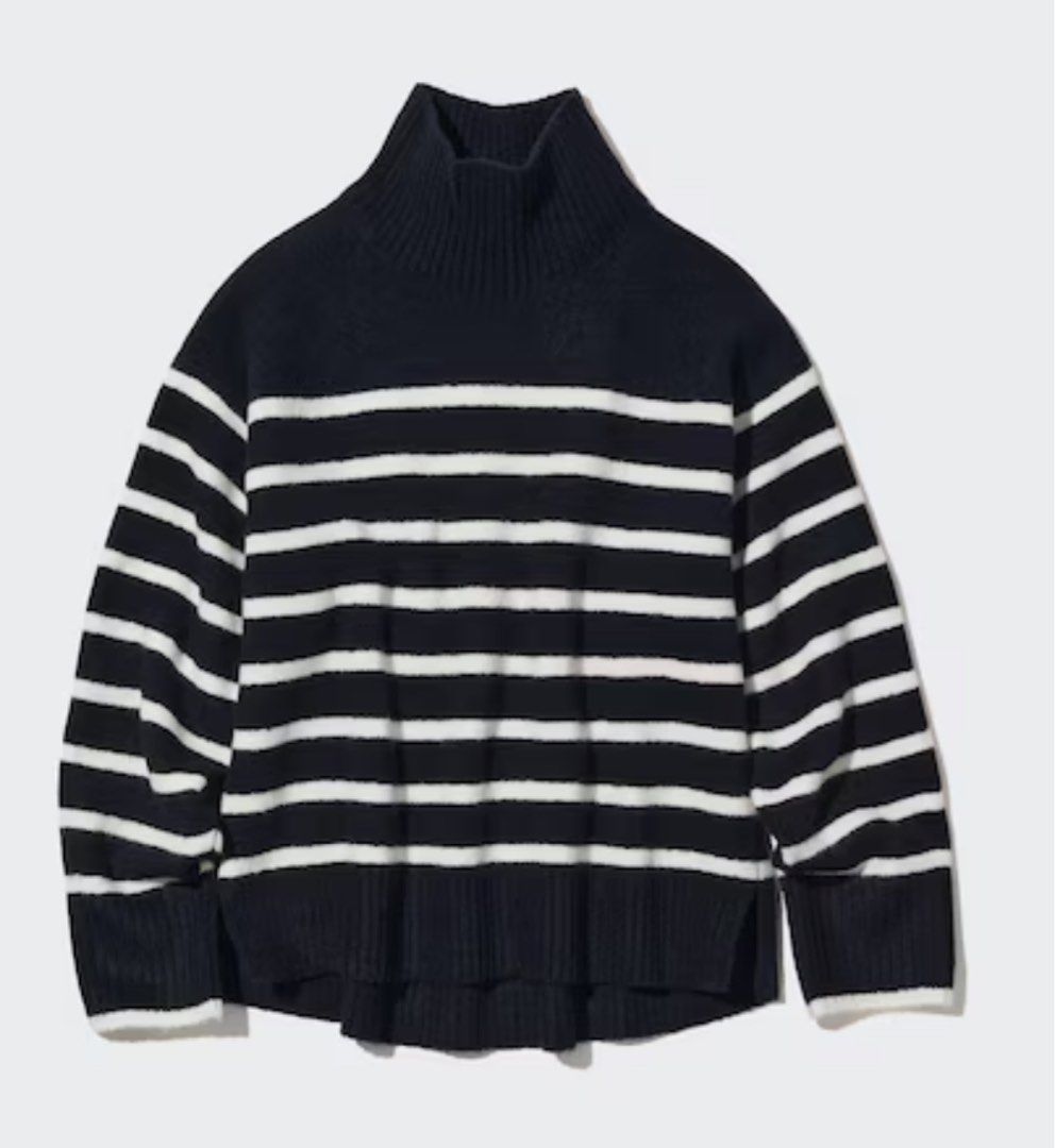 Crewneck Sweater Uniqlo Souffle Yarn High Neck Sweater Uniqlo