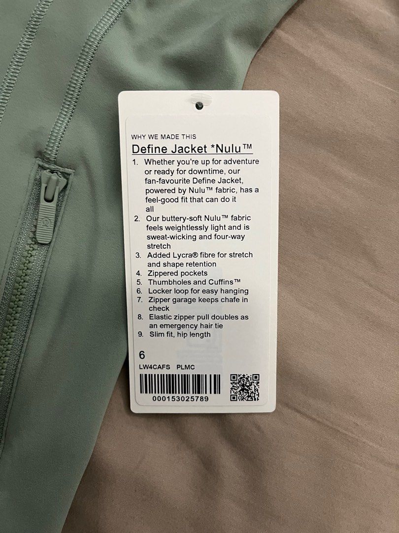 Lululemon sizing jackets shop