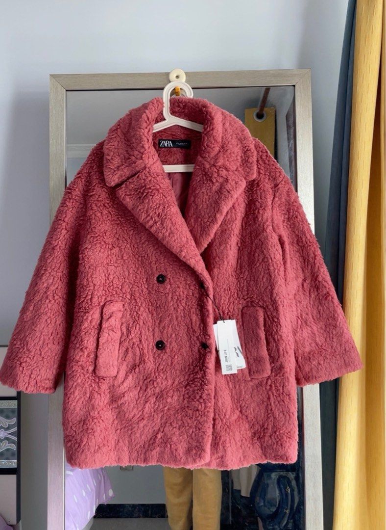 Zara pink fur cheap