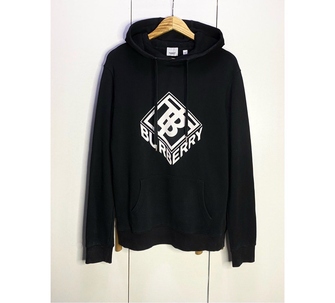 Burberry TB Ellison Hoodie Jacket Black Small Men s Fashion Coats Jackets and Outerwear on Carousell