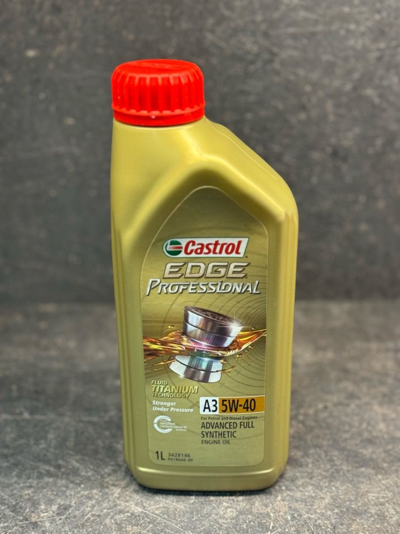 Castrol Edge Professional Servicing Package (Category: Car Workshops & Services) located in Singapore. Submitted by volks.sg (Listing ID 1313079507, Image 2). Description: 5W-40 Engine Oil Servicing Package includes: - 4 Litres of oil (additional $20 per litre if required) - Original oil filter for Volkswagen, Audi, Seat and Skoda (other brands available too!) For more info, please contact us at: 9764 4886.