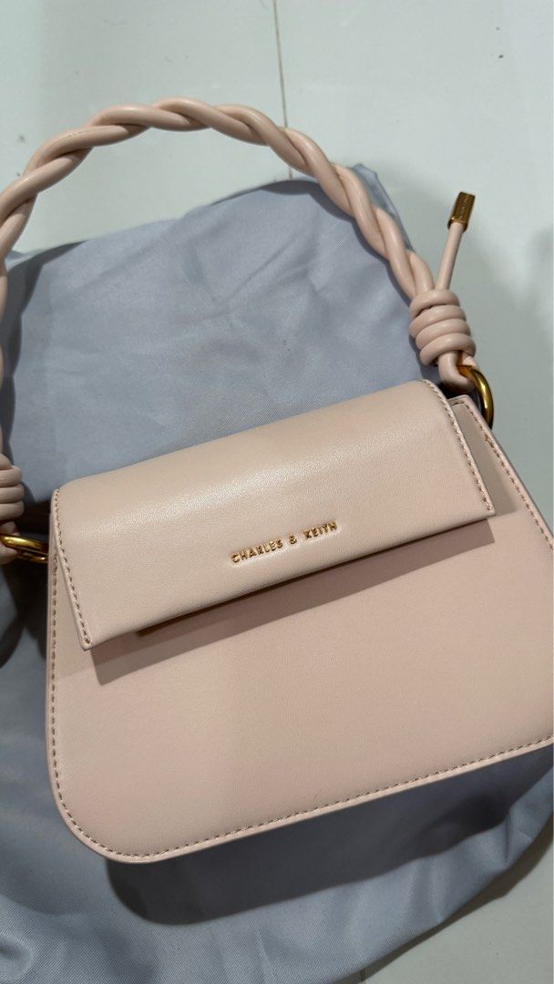 C K pink shoulder bag