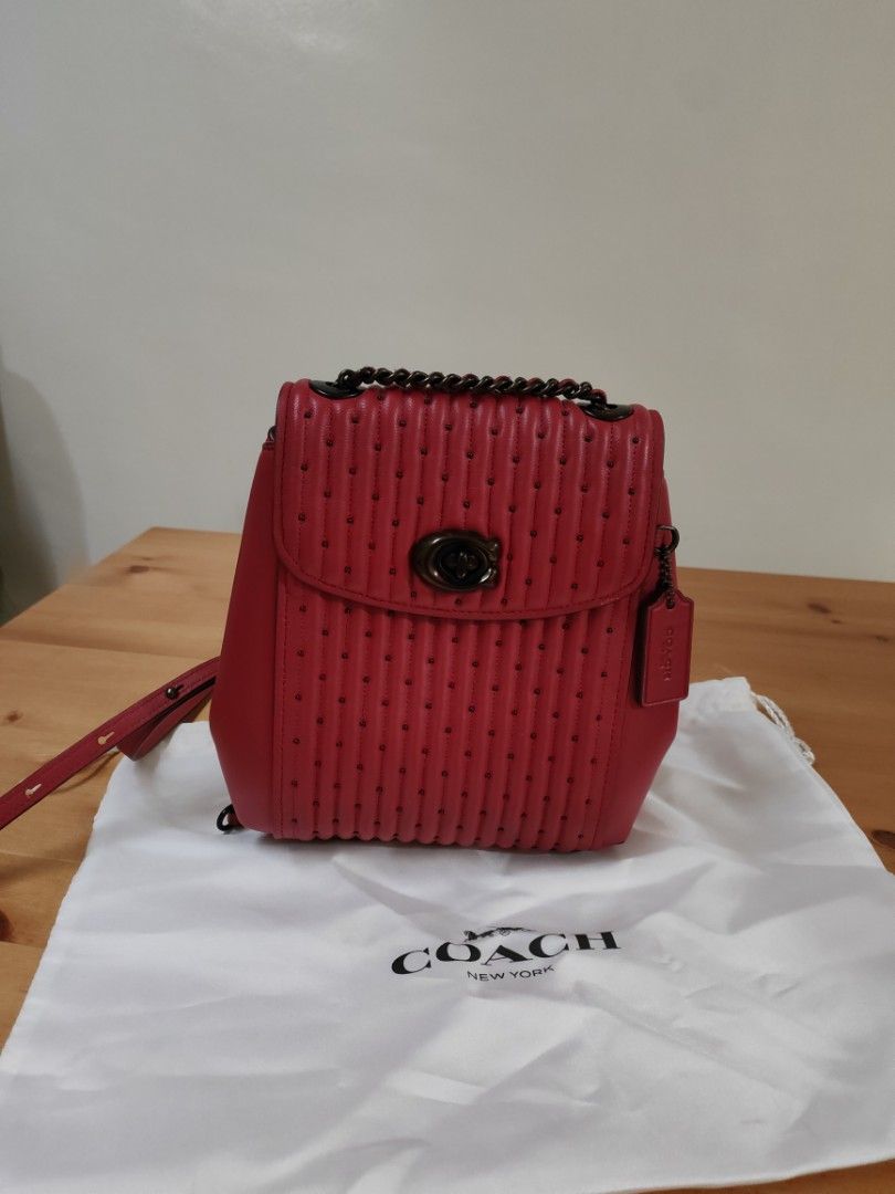 Coach Backpack convertible shoulder bag (Category: Luxury Bags & Wallets) located in Manila. Submitted by shla.dln (Listing ID 1313059158, Image 1). Description: Original store bought (Bali Airport) dustbag and care card included no flaws PM for dimensions Gcash only.
