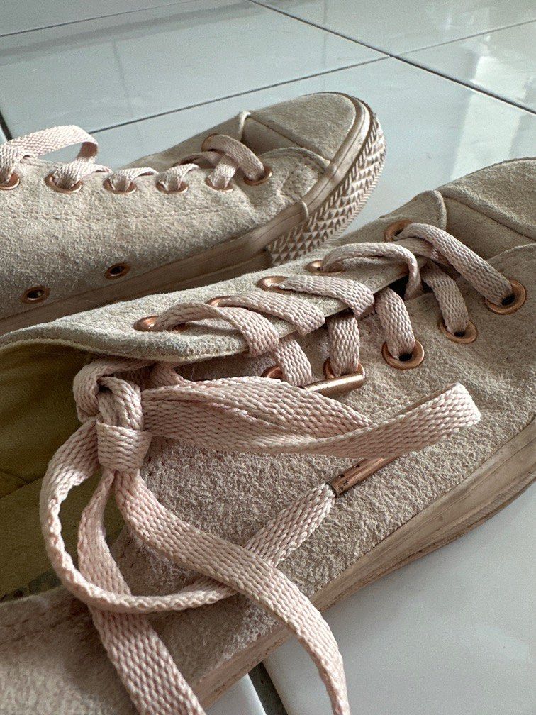 Converse All Star Blush Gold Suede Low Top Women s Shoes
