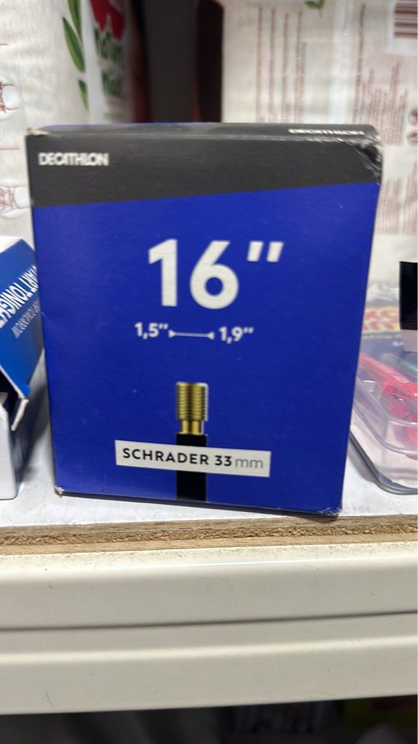 Decathlon 16 inner tube for sale. Sports Equipment Bicycles Parts Parts Accessories on Carousell