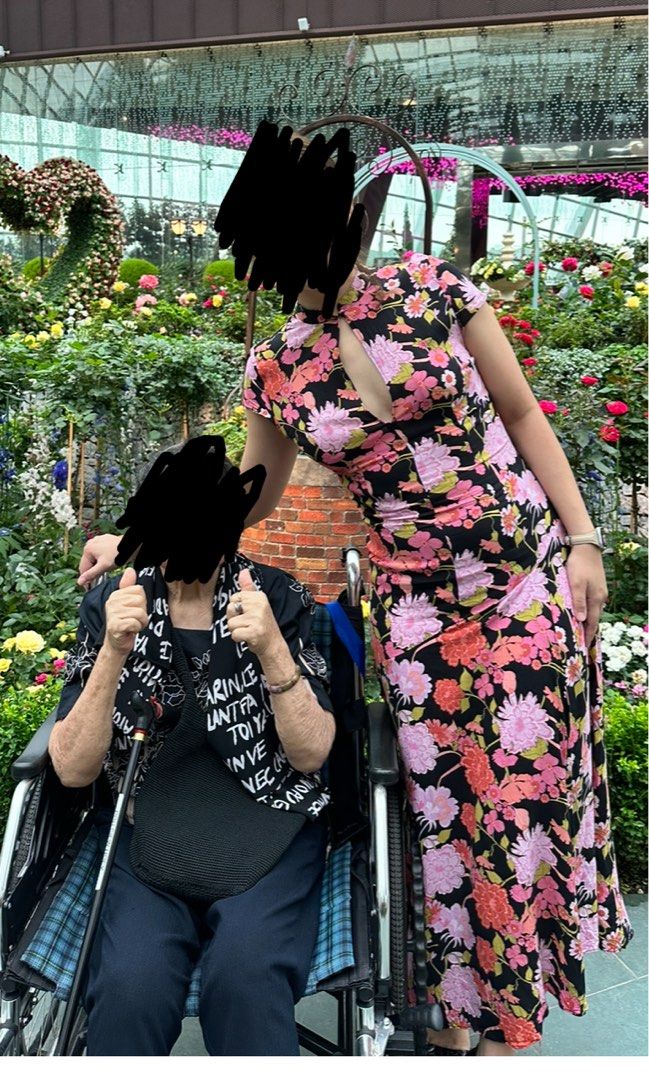 Floral maxi dress mandarin collar keyhole detail with thigh slit ASOS DESIGN