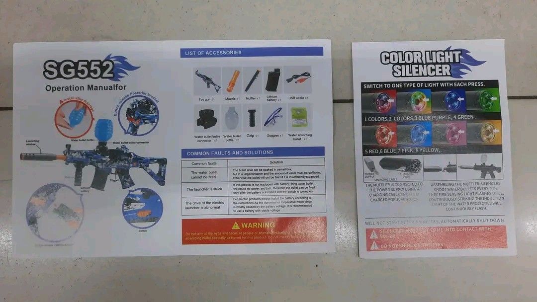 Gel blaster toy gun (Category: Action & Battle Toys) located in Manila. Submitted by bongsy999mall (Listing ID 1313176295, Image 3). Description: .