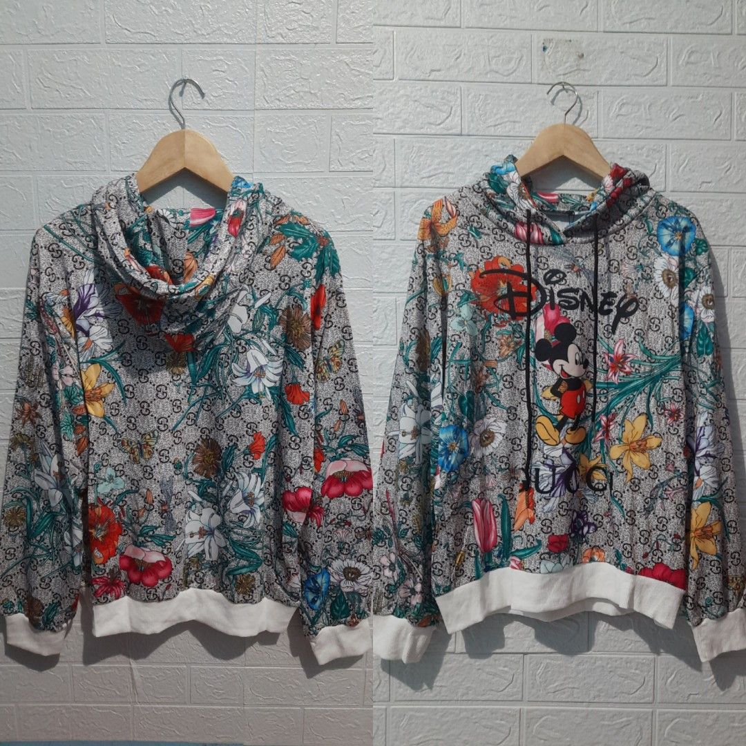 GUCCI import hoodie sweater motif disney mickey mouse wanita bahan melar impor jaket premium outer