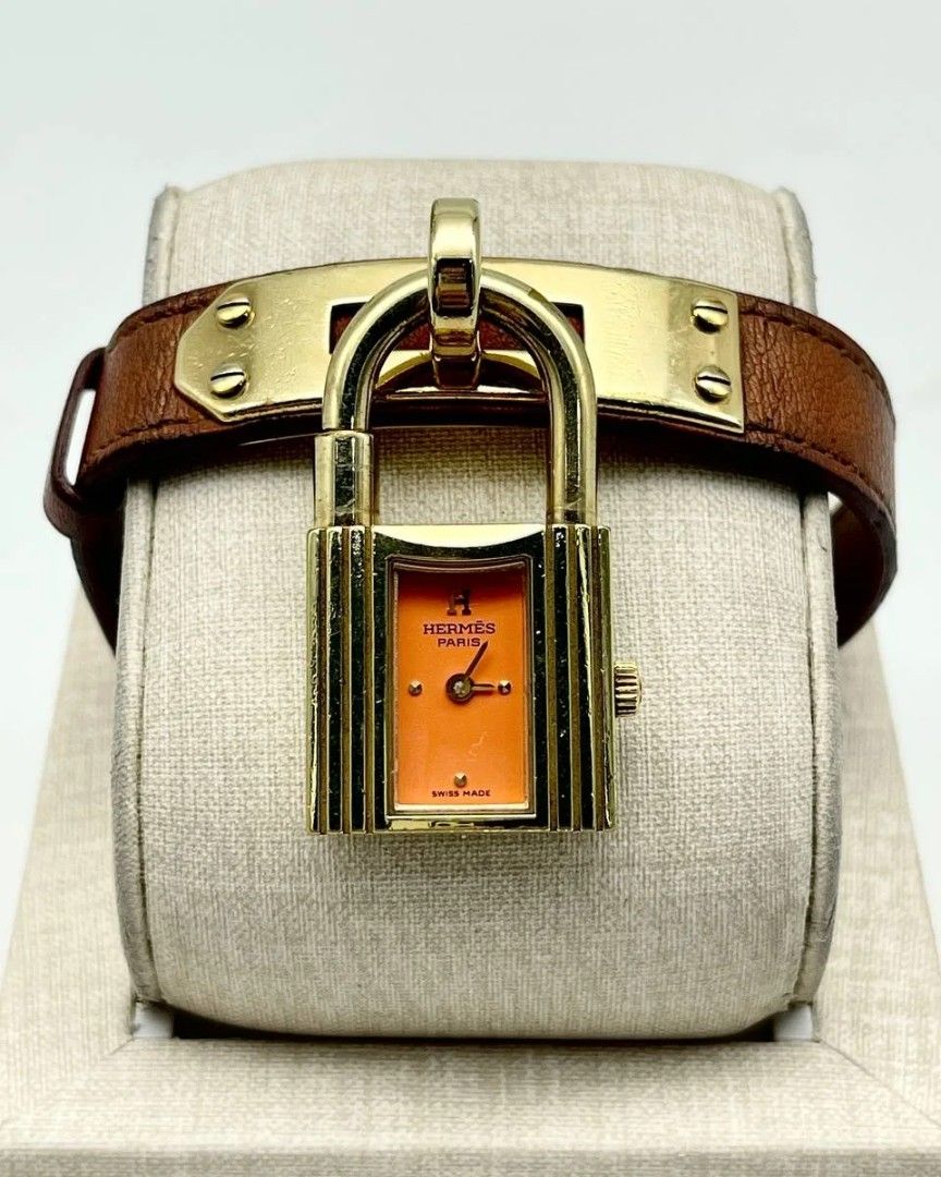 Hermes Kelly Watch Orange Dial Leatner Strap (Category: Luxury Watches) located in Manila. Submitted by _classicwatchcollection (Listing ID 1313128901, Image 1). Description: FS: Hermes Kelly Watch Orange Dial Leatner Strap Php: 38,000 Condition: 9/10 (Goodworking) Movement: Quartz Case size: 20mm Square Face Swiss Made Unit only. Pm or Contact 09063027061 for inquiries..