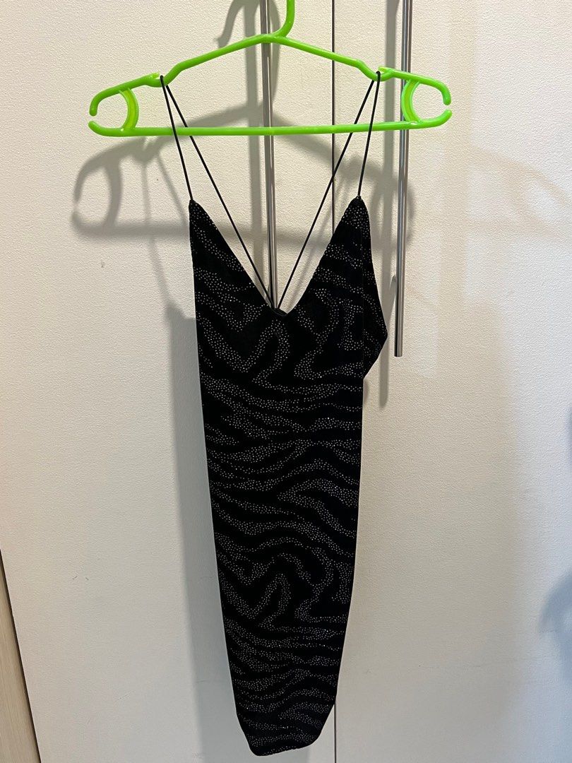 H&M sparkly black dress, Women's Fashion, Dresses & Sets, Dresses on  Carousell