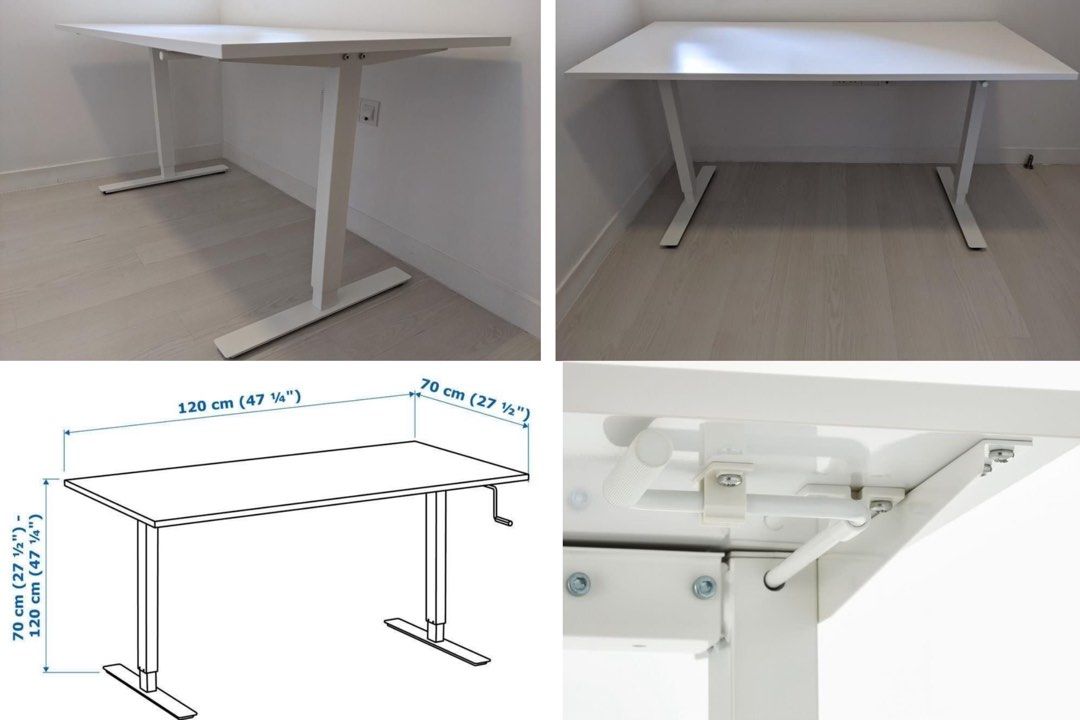 Ikea SKARSTA Desk 120x70 cm adjustable height