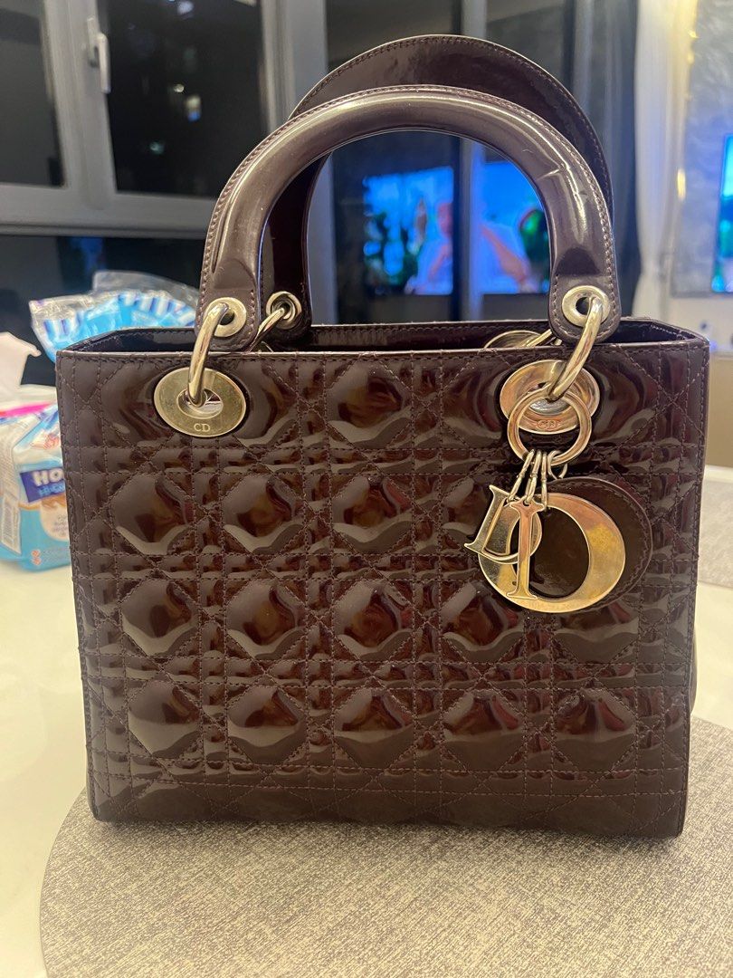 Lightly used leather Lady Dior bag Luxury Bags Wallets on Carousell