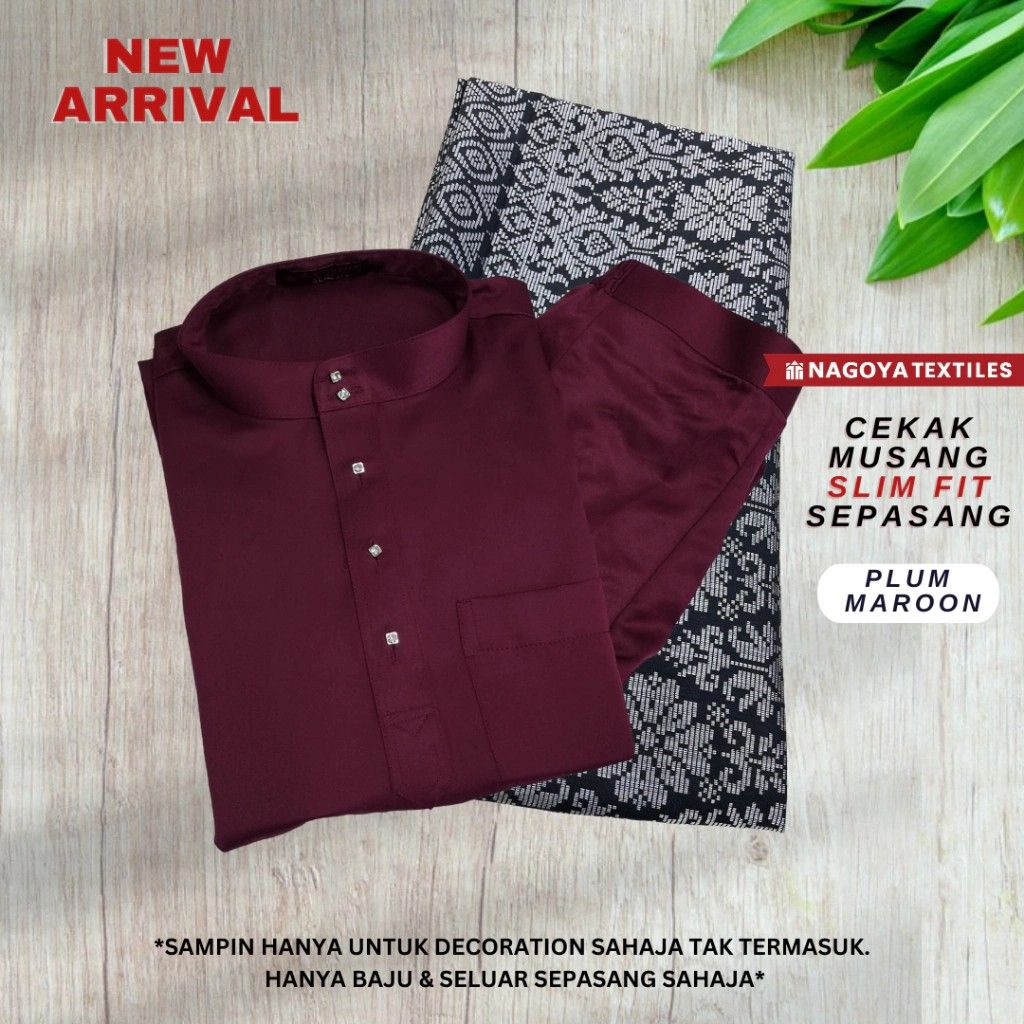 LIKE NEW BAJU MELAYU MAROON NAGOYA M KIDS Men s Fashion Muslim Wear Baju Melayu on Carousell