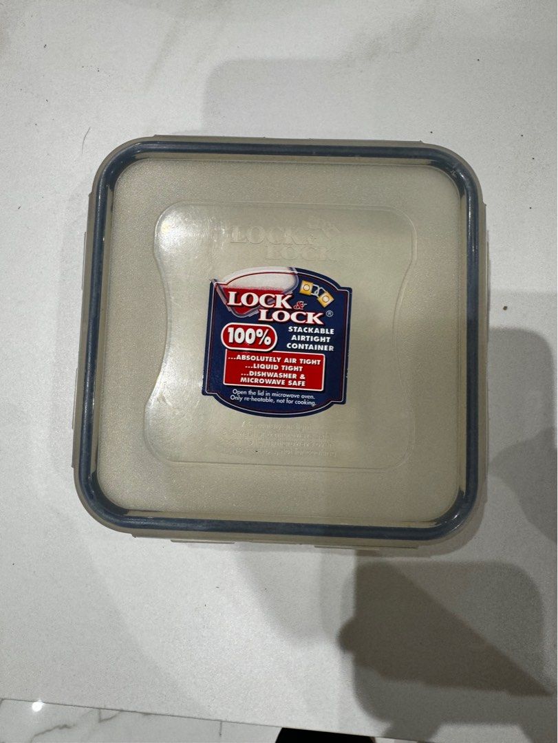 Lock & Lock Stackable Airtight Container (Category: Food Organization & Storage) located in Quezon City. Submitted by joes3 (Listing ID 1313112993, Image 1). Description: Lock & Lock Stackable Airtight Container Selling as a set! 1st Set: P200 Includes… 3 pcs of clear container (2 sizes) 1Pc (can fit two slices of bread) 2Pcs (slightly bigger size) 2nd Set: P200 3pcs of Blue lid container (same size all) BUY ALL for P400!!! has signs of use and y