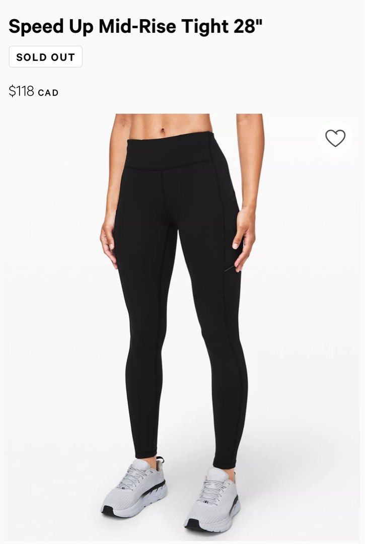 Lululemon speed up mid rise tight 28