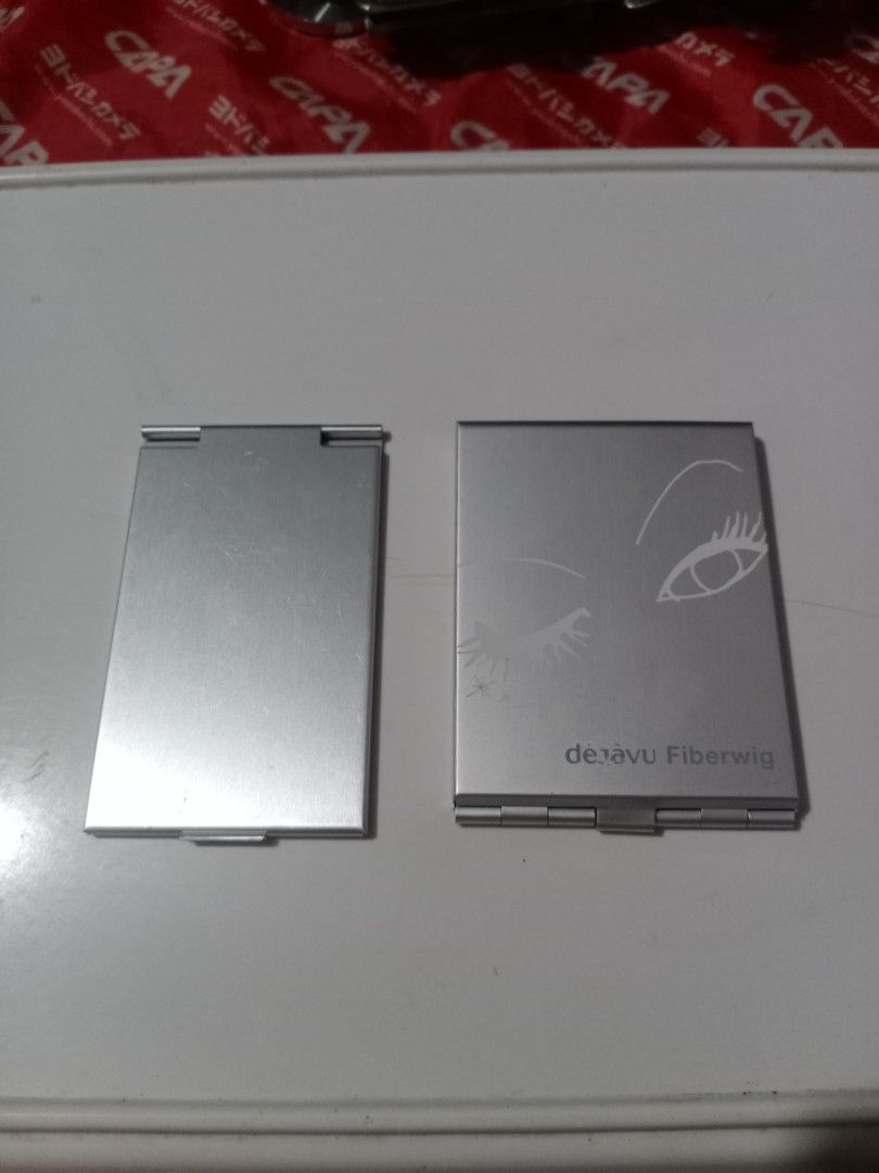 Makeup mirror (two pieces) (Category: Makeup) located in Tabaco. Submitted by fritznicoleshoppe (Listing ID 1313163222, Image 3). Description: Two (2) pieces of makeup mirrors. Mabigat po yang isa. Good as new. Take all 180 pesos.
