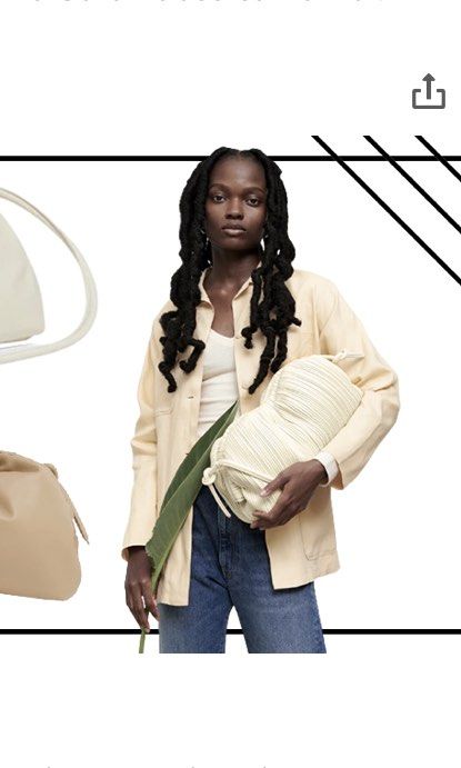 Mansur Gavriel Pleated Cloud Clutch Crema Women s Fashion Bags Wallets Clutches on Carousell