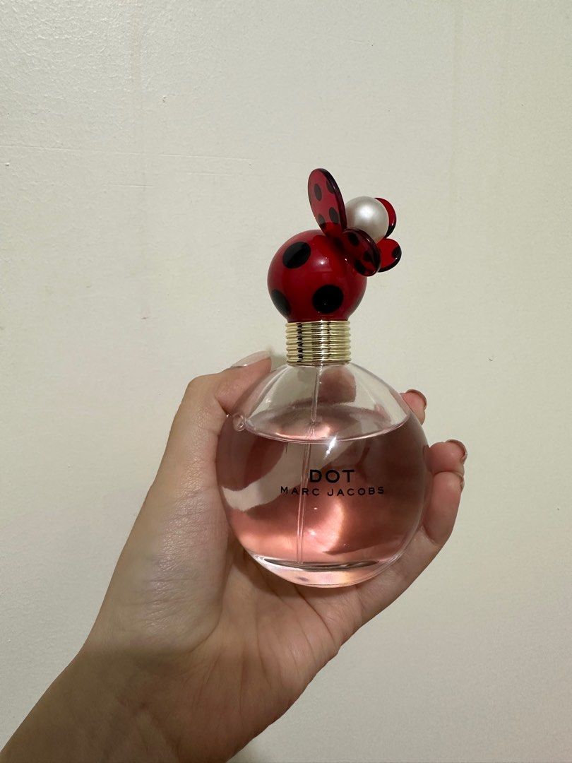 Marc Jacobs Dot Perfume (Category: Fragrance & Deodorants) located in Manila. Submitted by wonwooriii_ (Listing ID 1313218427, Image 1). Description: 100 ml Marc Jacobs Dot 70% left. Opened just last month June 7, 2024 Shelf life is 36months With box Decluttering. I have a lot of perfumes.