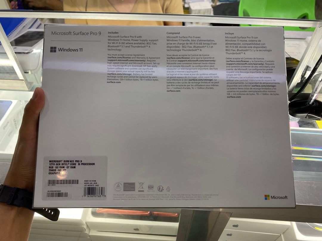 Microsoft Surface Pro 9 8/256gb 12TH GEN INTEL® CORE 15 PROCESSOR (Category: Laptops & Notebooks) located in San Juan City. Submitted by rodelmarllemit (Listing ID 1313112194, Image 2). Description: Brand new Microsoft Surface Pro 9 12TH GEN INTEL® CORE 15 PROCESSOR 8GB • GO RAM • 256GB GT RAM Window 11 Color: Graphite Mode of Payment: •Cash •Bank Transfer •GCash & Pamaya Installment: •Credit Card •Ggives Facebook Page: •ASHLEY & LYN •JENNY TELEC