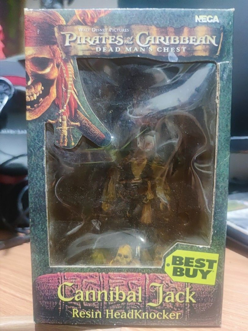 Neca Head Knockers Jack Sparrow (Category: Figurines & Statues) located in Quezon City. Submitted by gwift (Listing ID 1313170919, Image 2). Description: selling head knockers Jack sparrow opened to check, yellowing na po yung plastic clamshell due to storage, figure in perfect condition, 5 inches po can do meet ups at sm north or pick up sa project 7 qc.