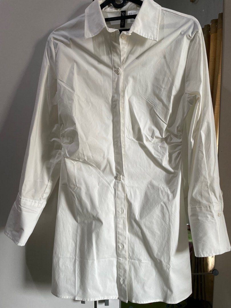 Linen Tshirt Dress H&m Gathered Poplin Shirt Dress (NP Rm99), Women's Fashion, Tops, Longsleeves On Carousell Linen Tshirt Dress H&m Gathered Poplin Shirt Dress (NP Rm99), Women's Fashion, Tops, Longsleeves On Carousell