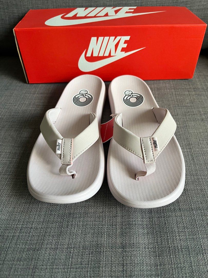 Nike Bella Kai Pink Slippers Flip Flop Size 7 Women s Fashion Footwear Flipflops and Slides on Carousell