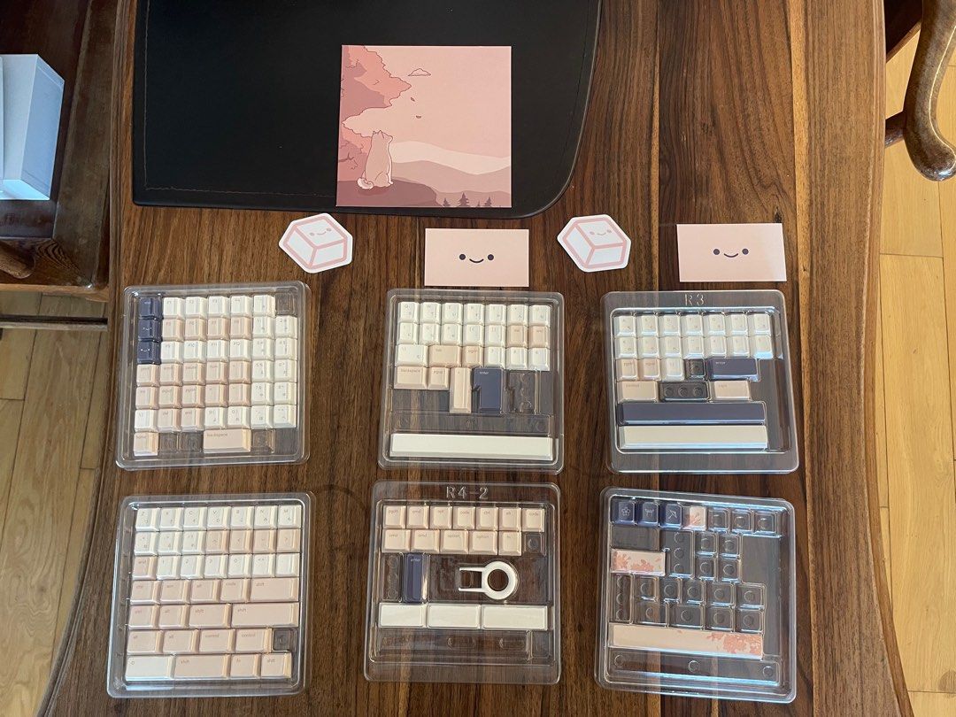 Osume Sakura hiragana novelty kit full size keycaps, 電腦