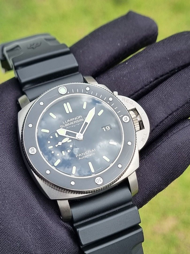 PANERAI LUMINOR 1950 SUBMERSIBLE TITANIUM SUB 1950 AMAG A MAG AMAGNETIC PAM 389 PAM389 PAM00389 47MM 47 Luxury Watches on Carousell