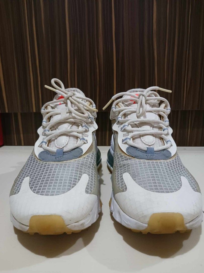 Preloved Nike Air Max 270 React Men Size 13 CT1265 100 Indigo Fog White Training Shoes Size 8.5 US Men s Fashion Footwear Sneakers on Carousell