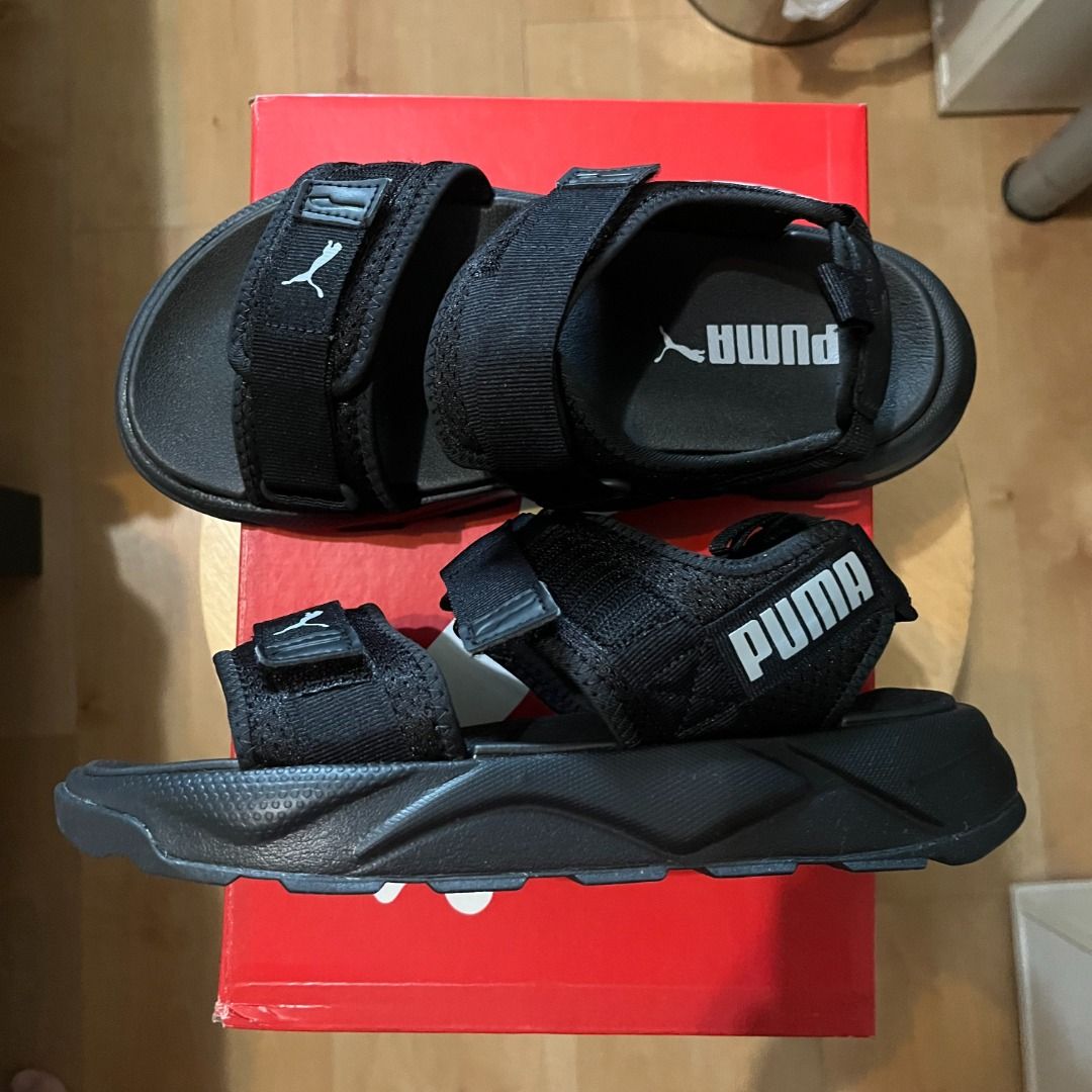 PUMA UNISEX RS SANDALS BLACK Women s Fashion Footwear Sandals on Carousell