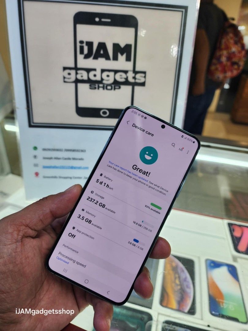 S22 plus 256gb (Category: Samsung) located in Pasig City. Submitted by ijamgadgets (Listing ID 1313053711, Image 2). Description: samsung s22 plus good as new 256gb NTC openline we do cod and same day delivery can also visit in our store in greenhills.