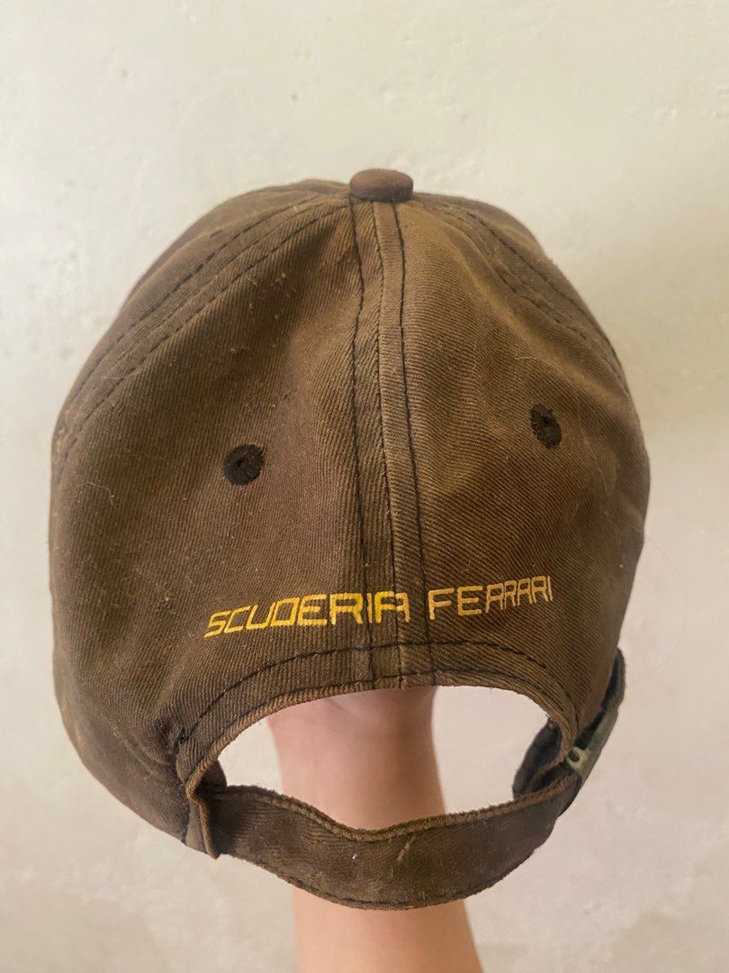 Scuderia Ferrari Cap (Category: Caps & Hats) located in San Pedro. Submitted by rscloset_ (Listing ID 1313216451, Image 3). Description: this is a original ferrari cap, natambak na so it has issues na. buy at your own risk. price is negotiable -payment first policy ✨.