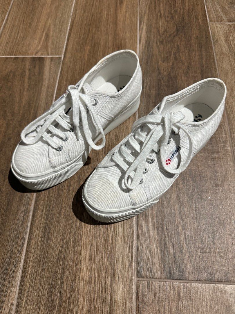 SUPERGA 2790 FLATFORM WHITE SKU S9111LW 901 35 Women s Fashion Footwear Sneakers on Carousell