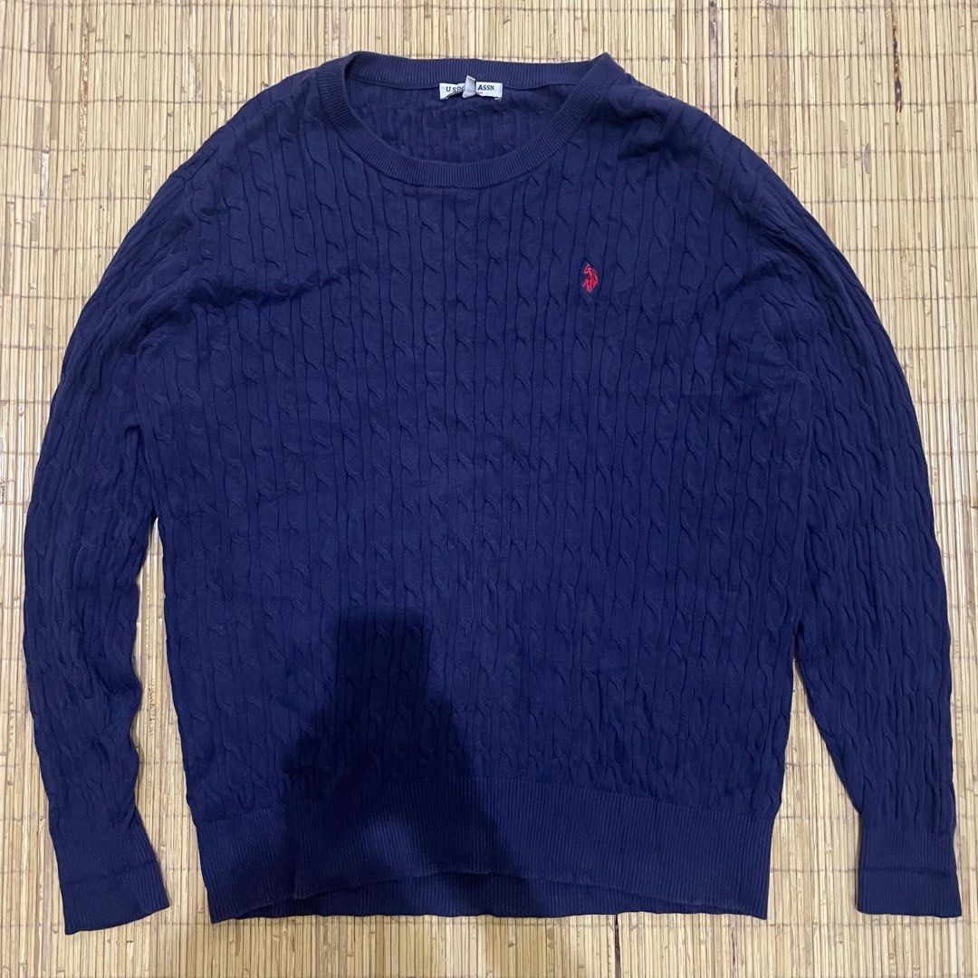 sweater us polo assn blue navy