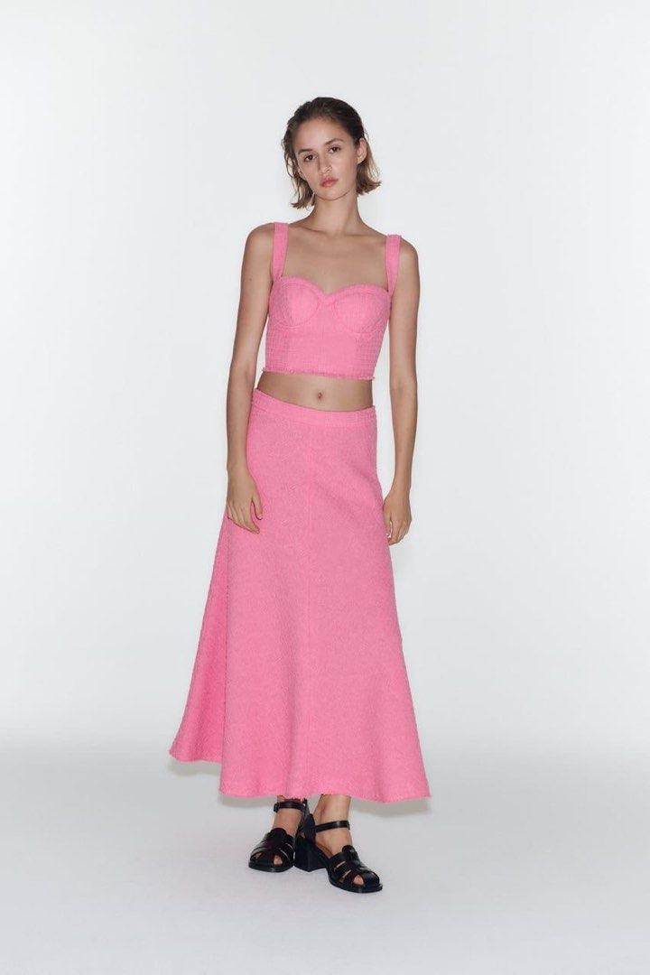 BNWT TEXTURED BUSTIER TOP & MIDI SKIRT SET (Category: Sets or Coordinates) located in Batangas. Submitted by anythingkavouge (Listing ID 1313095153, Image 1). Description: 🌷BOTH XS ON TAG. 🌷ONHAND. READY TO SHIP. 🌷HARD TO LET GO,VERY CHANEL PIECES. 📩DM ONLY IF BUYING. ‼️‼️📢📢📢📢📢📢📢📢📢📢📢‼️‼️ 📝NO WW. NO MEASUREMENTS. NO ACTUAL PIC-WHAT YOU SEE IS WHAT YOU GET❗️ 📝ALL SALES ARE FINAL. NO RETURN. NO EXCHANGE. NO REFUND. AUTHENTIC ZARA. G