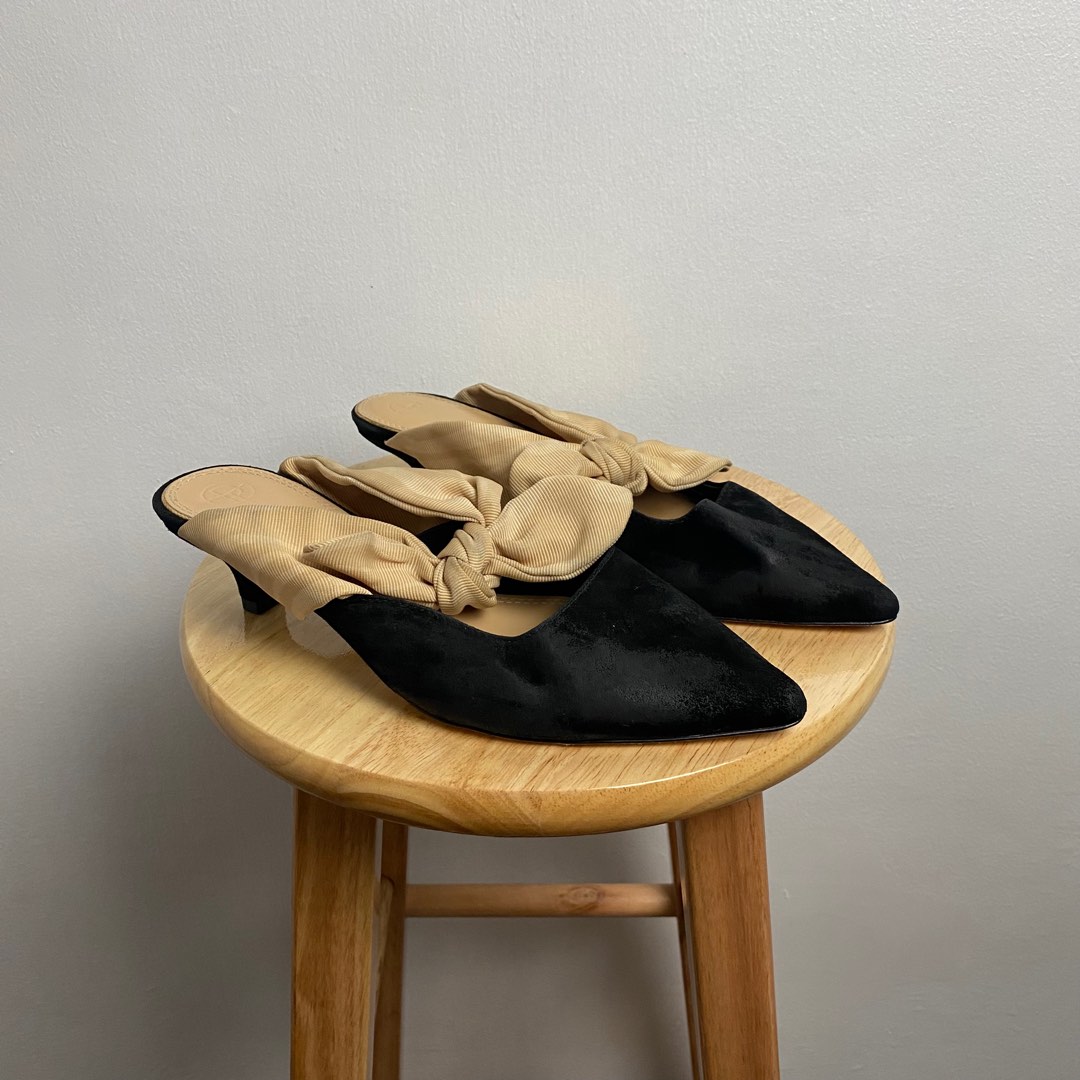 The Row Coco Suede Mules Women s Fashion Footwear Heels on Carousell