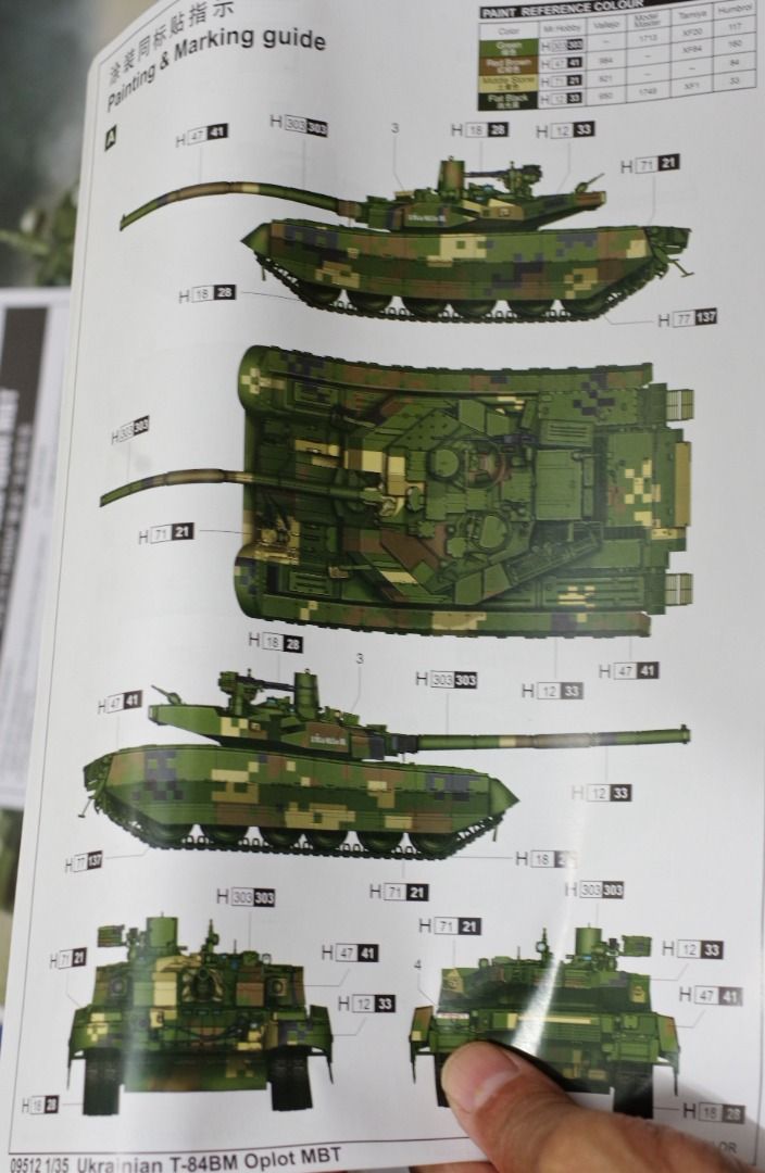 全新-trumpeter-小號手-09511-1/35-Ukrainian -T-84M- Oplot-MBT-M-250, 興趣及遊戲 ...