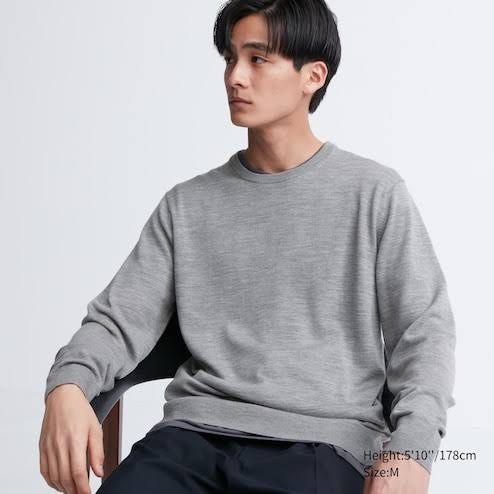 UNIQLO MEN extra fine merino sweater Men s Fashion Coats Jackets and Outerwear on Carousell