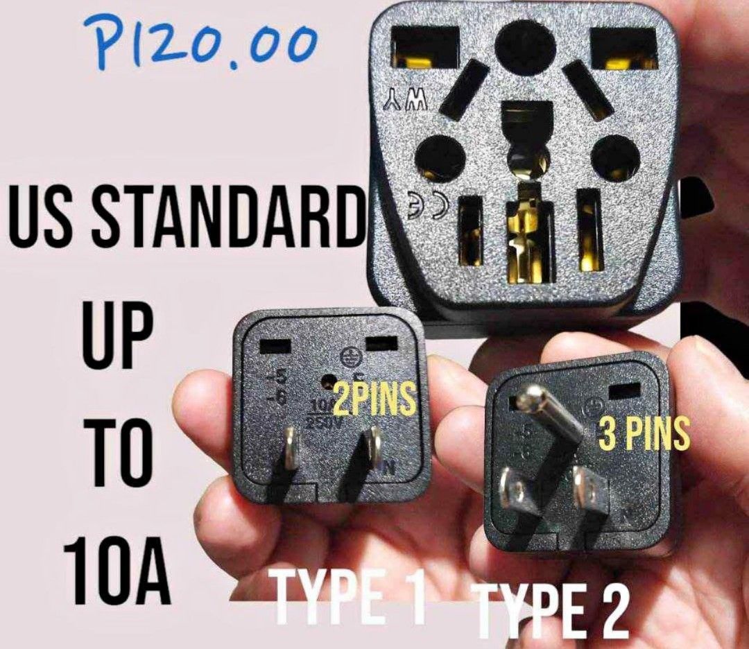 US STANDARD ADAPTER UP TO 10 AMPERE (Category: Electrical, Adaptors & Sockets) located in Pasig City. Submitted by benildarustia18 (Listing ID 1313174703, Image 1). Description: BRAND NEW AND ONHAND.