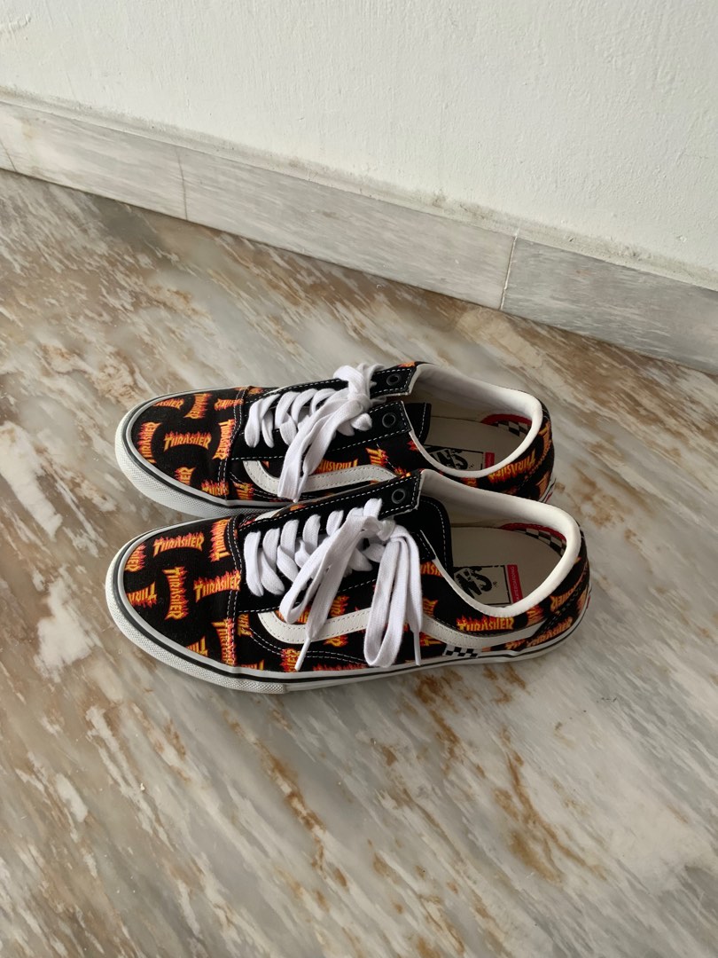 Vans x thrasher old skool Men s Fashion Footwear Sneakers on Carousell