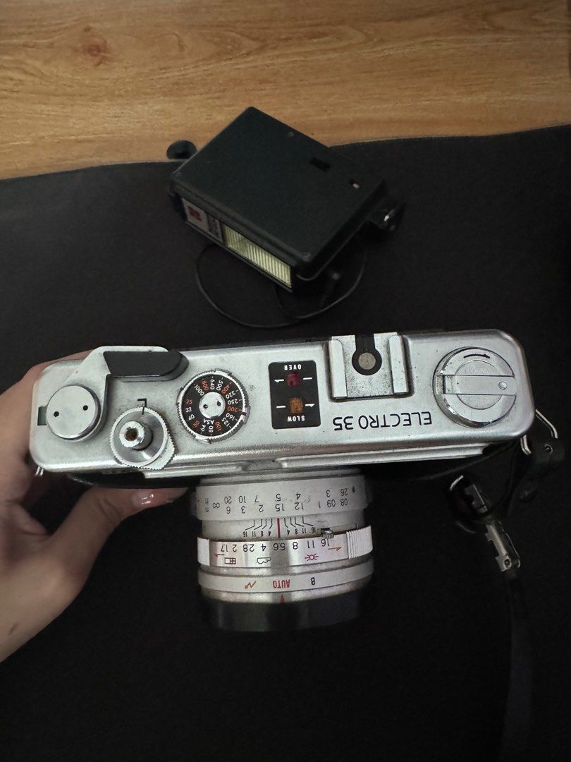 Yashica Electro 35 GSN (Category: Cameras) located in Quezon City. Submitted by arriahc99 (Listing ID 1313086706, Image 2). Description: Yashica Electro 35 GSN 8/10 physical condition. Has minor scratches on the body. No dents. Inclusions: strap, lens cap, half body case, National flash Honest Issues: battery check is not working. needs some cleaning. MOP: gcash Delivery: grab/lalamove (shipping to be shouldered by buyer), can do meetups within M